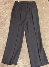 Escada Pants Trousers Gray Wool Blend High Waist Zip Pleat Women  s 36 US 6