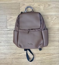 Silver Cross Vegan Leather Rucksack Baby Changing Bag in Champagne