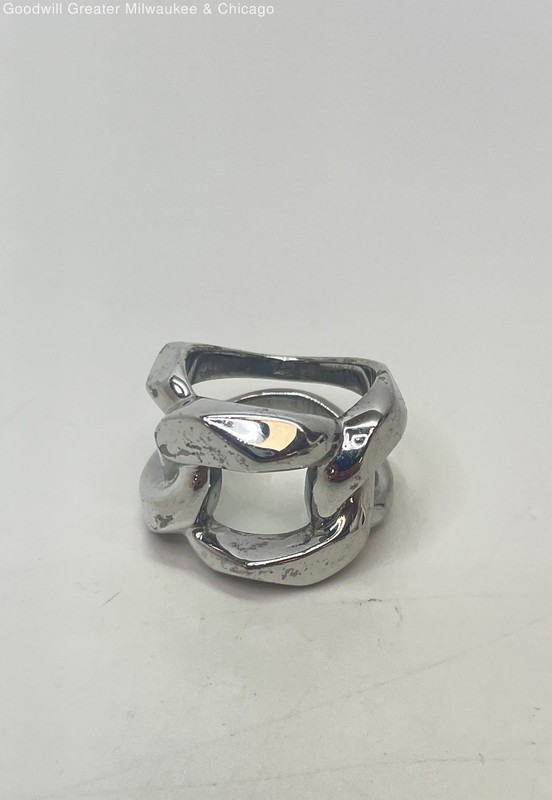 Michael Kors Silver Tone Knot Chunky Ring 16.9g