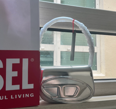 Diesel 1DR Mini Bag in Mirrored Leather Silver / 100% Authentic | eBay