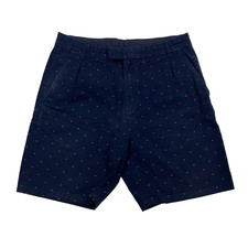 Uniforms For The Dedicated Shorts Men  s W30 Navy Blue 6.5in Pleated Chino