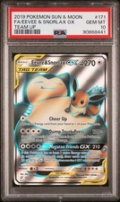 2019 POKEMON SUN & MOON TEAM UP #171 FULL ART/EEVEE & SNORLAX GX PSA 10 on eBay