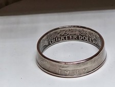 1989 - Size 12  Dated Quarter Coin Ring