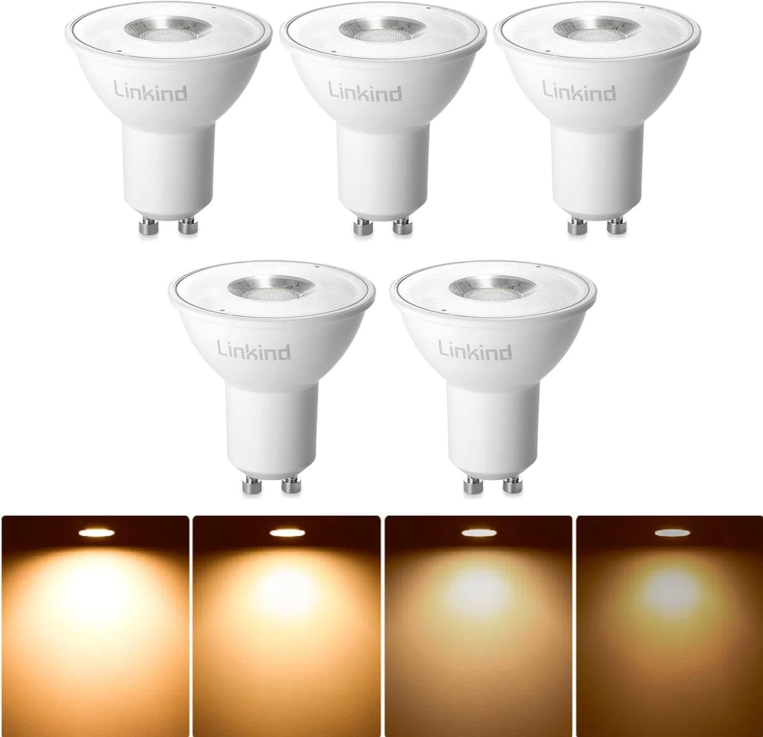 Lampadina LED GU10 5.7W Dimmerabile | Alta Potenza 75W Equiv. 2700K