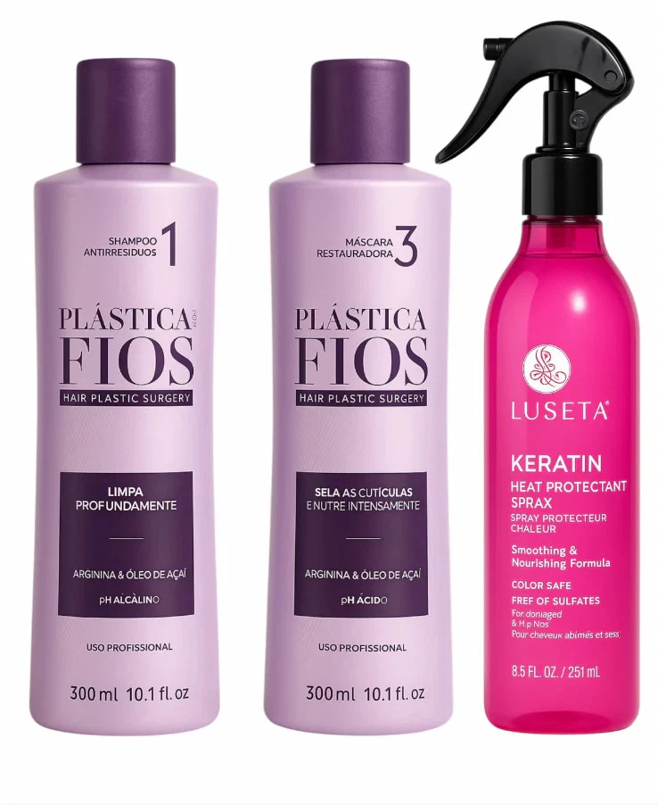 Cadiveu Plastica Dos Fios Kit & Luseta Keratin Heat Protectant Spray - Image 2 of 2