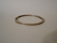 Sterling Silver .925 CZ 9.4 Grams Hinged 7" Bangle Bracelet
