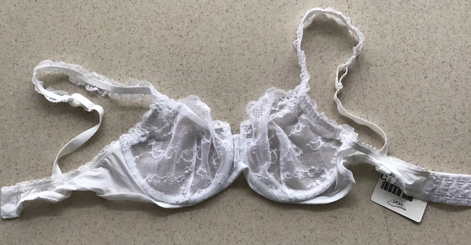 Conjunto de lencería La Perla blanco 36C sujetador/bragas medianas boudoir nupcial nuevo con etiquetas Foto 3 de 4