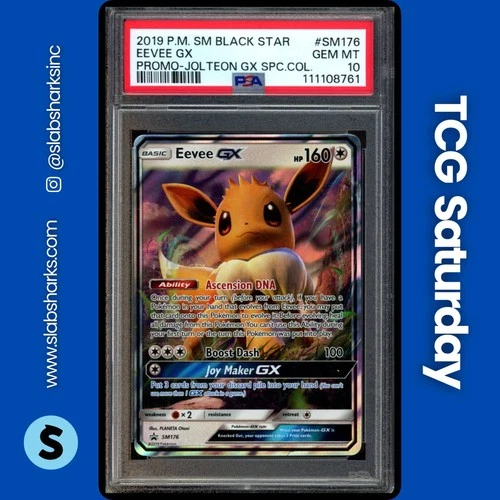 2019 POKEMON SM BLACK STAR PROMO #SM176 EEVEE GX PSA 10