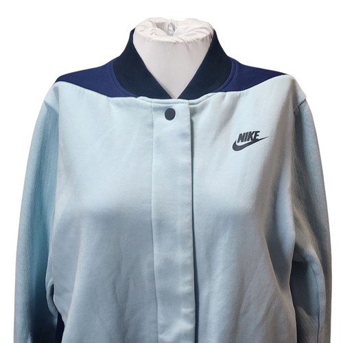 Chaqueta Nike Tech Fleece Destroyer para mujer cremallera completa azul claro negra 835544-411 - Imagen 2 de 10