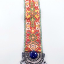 13" Authentic Israel Nazar Evil Eye Wall Hanging   Brass  Glass Protection...