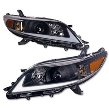 Tlaps For 2011-2020 Toyota Sienna Led Strip Bar Projector Headlights Amber Black