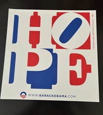 ROBERT INDIANA: Barack Obama "Hope" 2008 Litografia Ufficiale Campagna