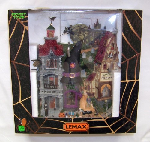 Lemax Spooky Town RAVEN HILL #25919 NRFB 2022 Halloween Village Facade LED Lit * - Picture 3 of 4