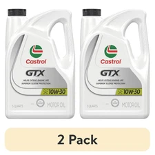 (2 Pack) Castrol GTX 10W-30 Conventional Motor Oil, 5 Quarts