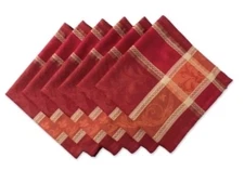 Harvest Wheat Holiday- DII Jacquard 20x20  Napkin Set/6, Made In India, Free Shi