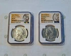 2023 Morgan + 2023 Peace Silver Dollar $1 - NGC MS70 ~First Day of Issue~