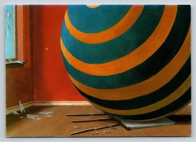 Gerhard Glück ''Kleiner Vorfall'' Surreal Art Postcard - Inkognito Berlin