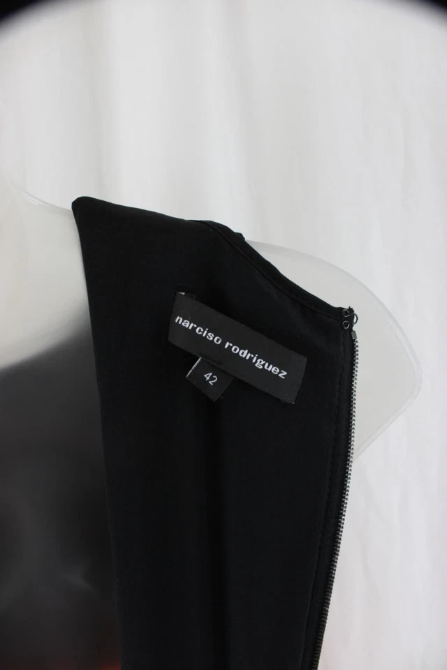 Vestido para mujer Narciso Rodriguez negro melocotón marrón lana sin mangas peplum 42 EE. UU. 6 Foto 3 de 4