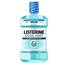Listerine Cool Mint Alcohol Free Mouthwash Cool Mint Flavor, 1.5 L
