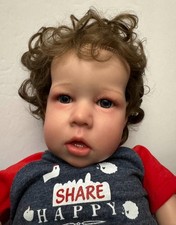 Bambola neonato bambino o bambina grande 18" morbido panno corpo realistico silicone rinato