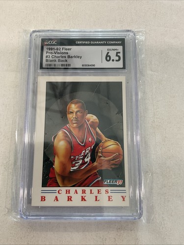 Blank Back Error 1991-92 Fleer #3 Charles Barkley HOF Pro-Visions 76ers CGC♨️🏀Q - Picture 2 of 4