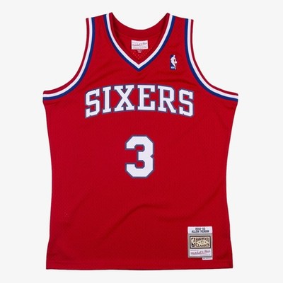 Mitchell & Ness Men's Allen Iverson Red Philadelphia 76ers