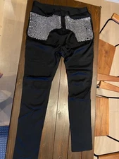 THOMAS WYLDE Black Sarouel Pants Stone Embellished XS