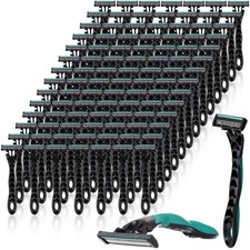 100 Pcs Men's Disposable Razors Bulk 3 Blade Men Razors for Head Sensitive Sk...