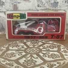 Vintage Diapet Japan Diecast Hino Ladder Fire Engine Truck T-87 1/55 Scale - MIB