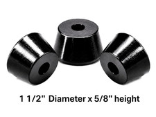 1-1/2" Diameter x 5/8" Tall Rubber Feet for Amps Speakers Stereo Equipment