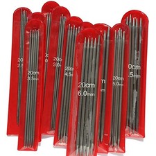 11 Sizes 55Pcs 7.9" Double Pointed Stainless Steel Knitting Needles Set 2MM -...