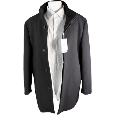 Mango Funnel Neck  Coat | Wool | Size: XL | NWT | Black | Retail $249