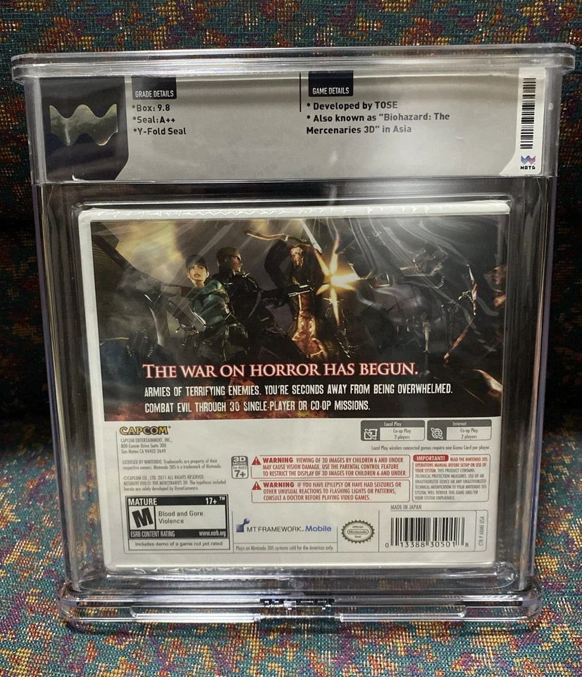 Resident Evil: The Mercenaries 3D Nintendo 3DS WATA Graded 9.8 A++ Factory Seal - Image 2 of 2