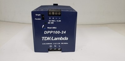 TDK LAMBDA DPP100-24 POWER SUPPLY, 115/230VAC, 24VDC/4.2A, 50/60Hz, NNB