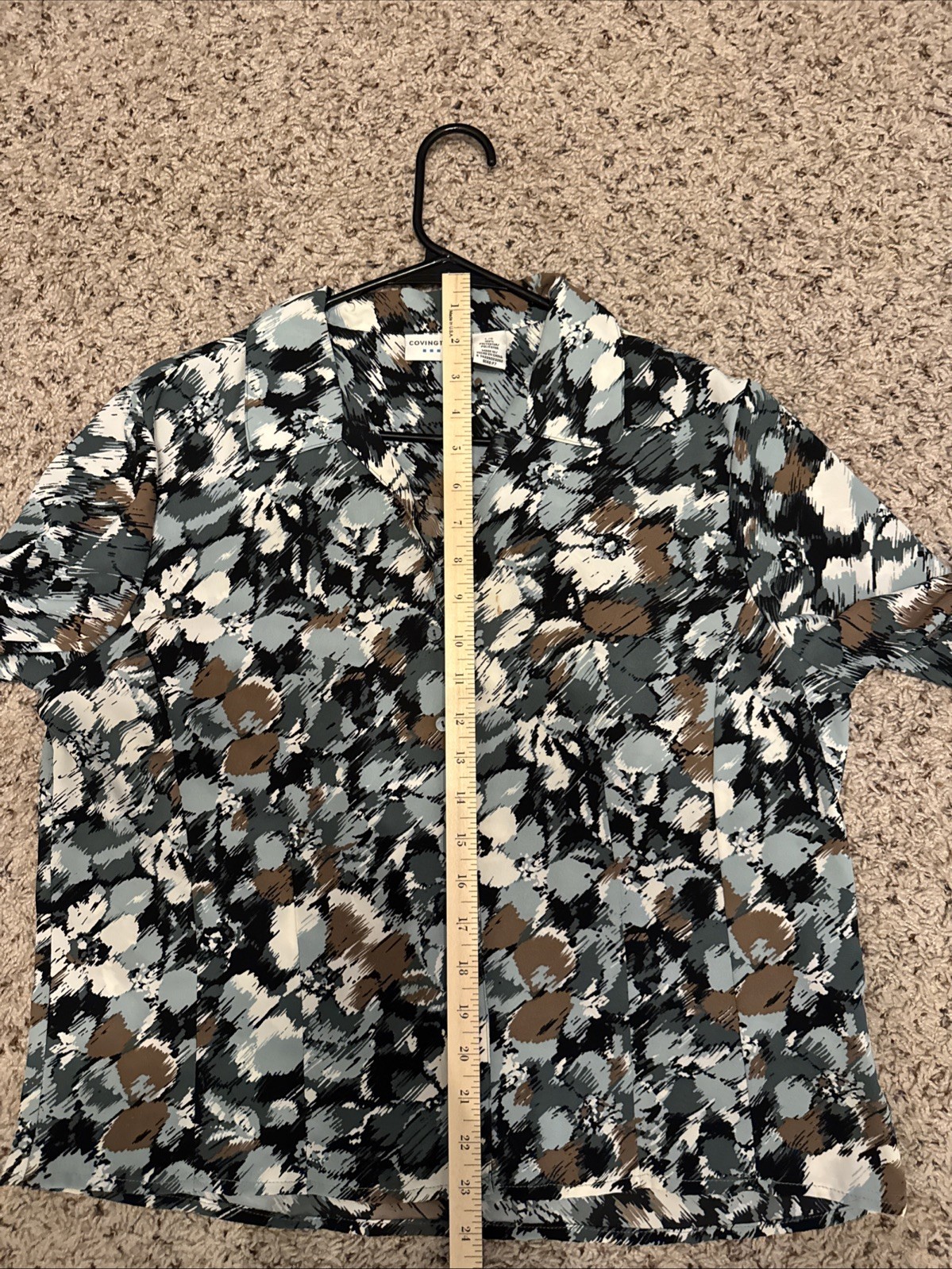 Covington tunic button up blouse with flared slee… - image 4