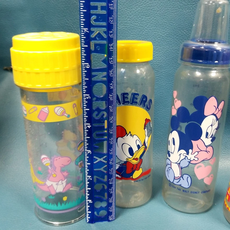 Lote de Biberones Evenflo Playtex Drop in Vintage Años 80 Coleccionables Disney + Foto 3 de 4