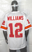 DOUG WILLIAMS SIGNED TAMPA BAY BUCCANEERS ROAD WHITE JERSEY - J.S.A. Certified