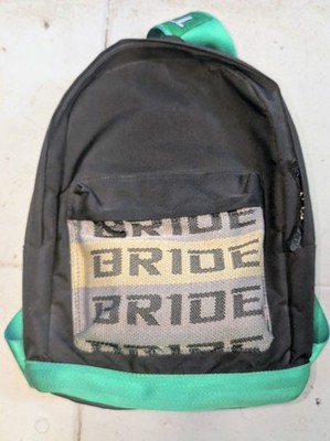 JDM BRIDE BACKPACK TAKATA GREEN RACING HARNESS SHOULDER STRAPS 