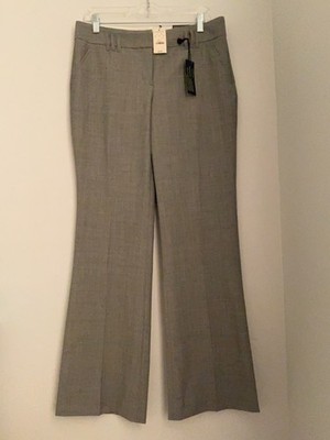 Exprss Editor Women's Pants Size 6R Gray Flare Leg Low Rise NWT