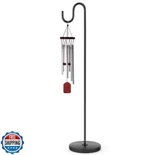 PREMILITY 59" Wind Chime Stand, Hanging Plant Stand, Hummingbird 