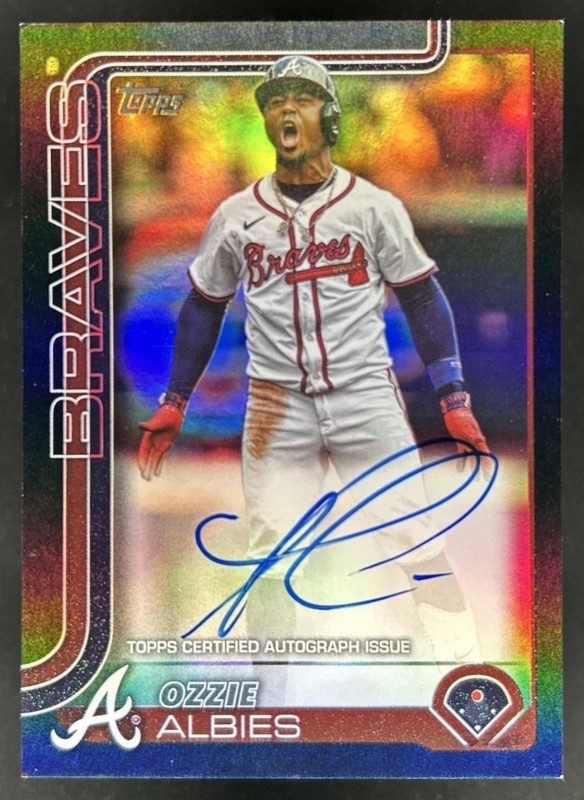 2025 Topps Ozzie Albies Real One Auto Autograph Black Foil #/10 Braves