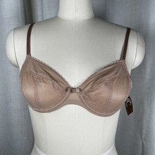 NEW Chantelle Size 34B Parisian Allure Unlined Plunge Underwire Bra Nude 22310