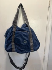 WANDF Travel Foldable Duffle Tote Bag Portable Waterproof Handbag Blue