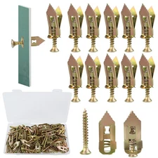 100Pack Self 50 Metal Drywall Anchors and 50 Zinc Screw, 1.1inch 