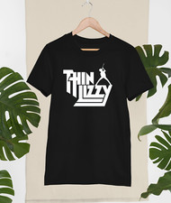 Thin Lizzy band T-shirt black Short sleeve Unisex S to 5Xl