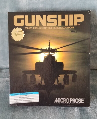 GUNSHIP The Helicopter Simulation Commodore Micro Prose 2 disques CIB - Photo 1/5