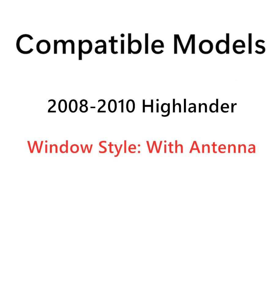 Fit 2008-2010 Toyota Highlander Driver Left Side Quarter Window Glass W/Antenna Foto 3 de 3