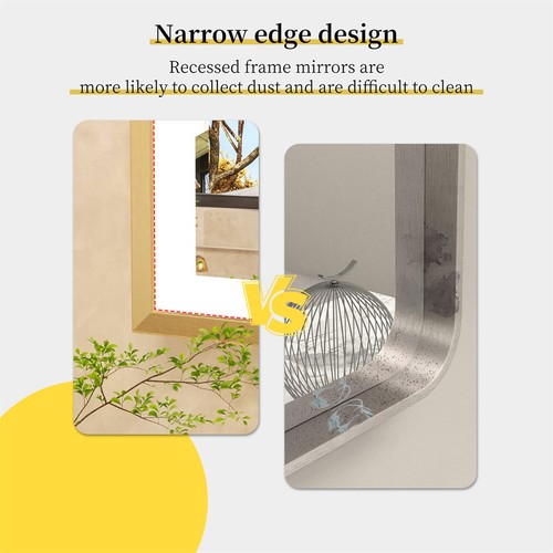 Large LED Bathroom Wall Mirror Gold Frame Demister Touch Control Anti-fog Mirror - Picture 12 of 22