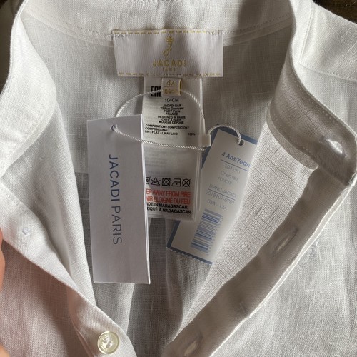 NWT Jacadi brand new Linen dress shirts for boy size 4A Kids Paris - Picture 2 of 5