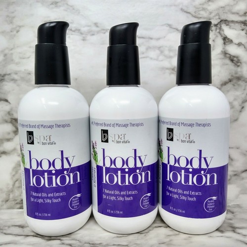 3 Bon Vital BV Spa Body Lotion Lavender and Rosemary 8 oz Each Massage Lotion - Picture 2 of 13